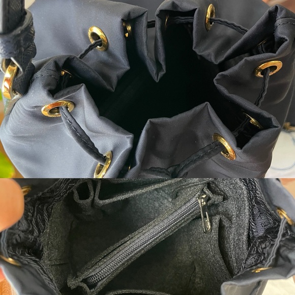 PRADA Duet Nylon bucket navy bag $1,820 - Picture 11 of 16